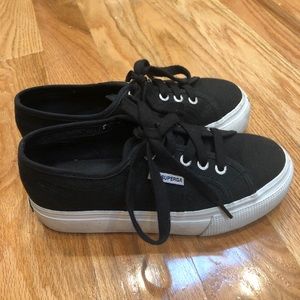 Superga Shoes - Black Platform Supergas Superga Shoes - Black Platform Supergas